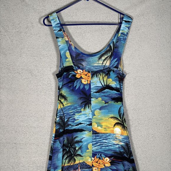 Vintage Marisol Womens Fit Small Slinky Maxi Hawaiian Resort Wear Tropical Beach - Picture 13 of 16